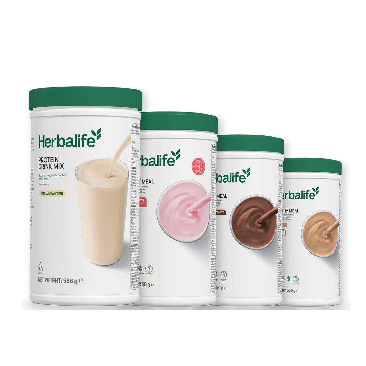 Formula 1 Strawberry Watermelon shake tub with two chosen flavours and Protein Drink Mix vanilla tub, Chocolate / Cafe Latte