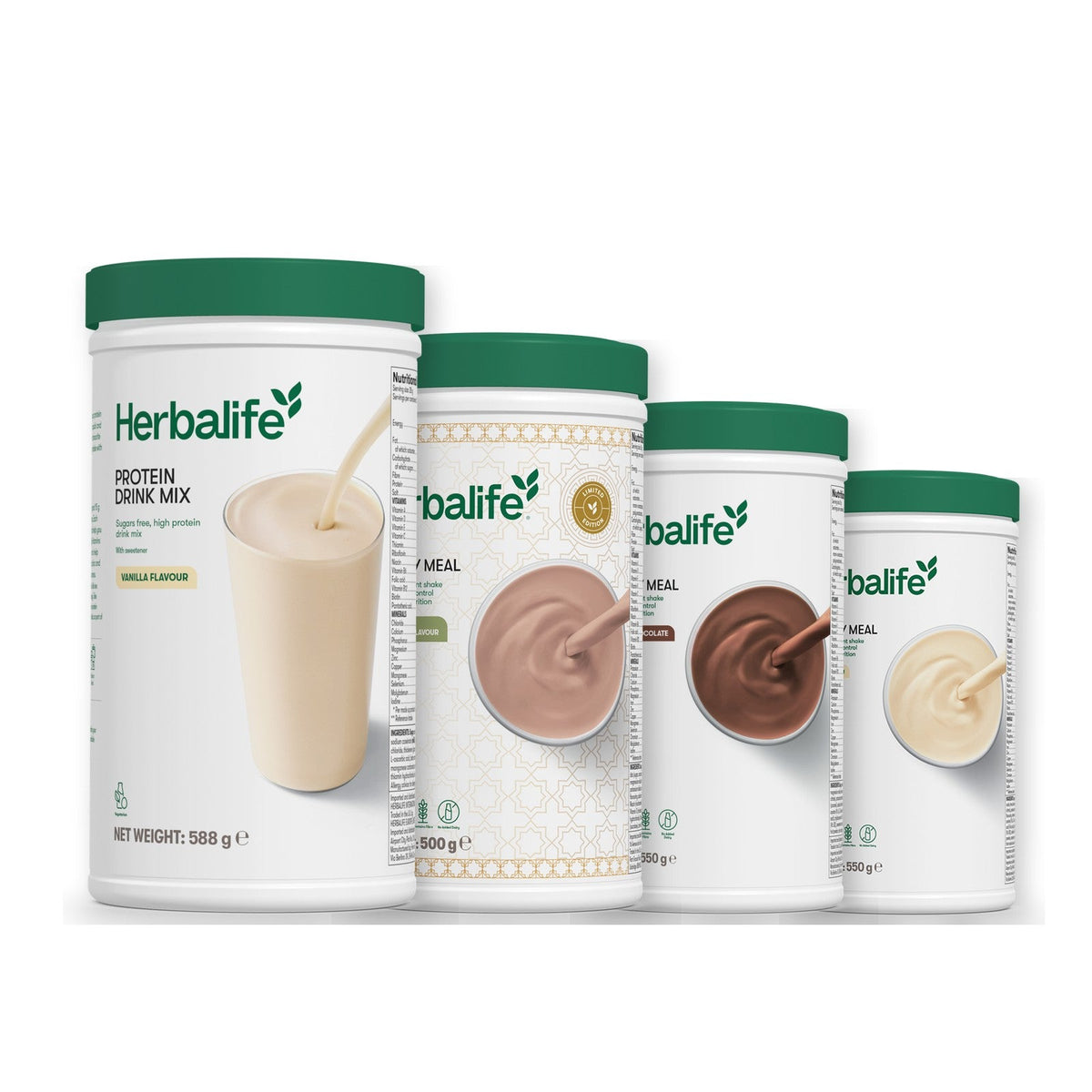 Formula 1 Dubai Style Chocolate shake tub with two chosen flavours and Protein Drink Mix vanilla tub, Chocolate / Vanilla