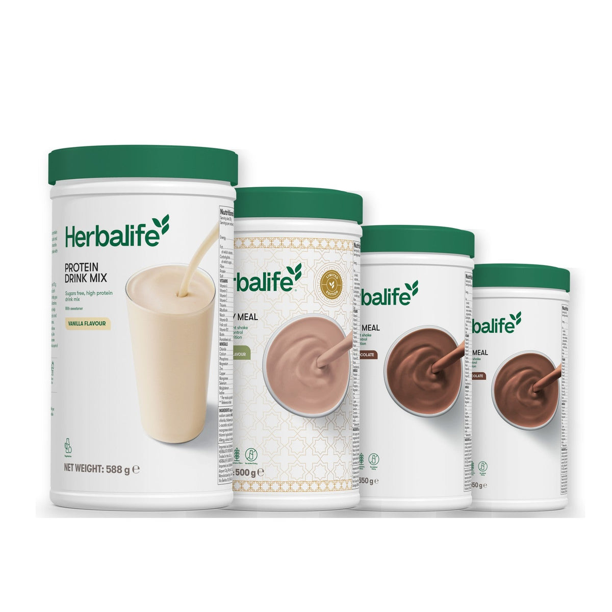 Formula 1 Dubai Style Chocolate shake tub with two chosen flavours and Protein Drink Mix vanilla tub, Chocolate / Chocolate