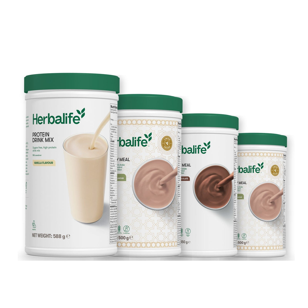 Formula 1 Dubai Style Chocolate shake tub with two chosen flavours and Protein Drink Mix vanilla tub, Chocolate / Dubai Style Chocolate