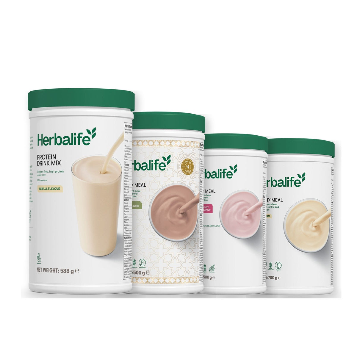 Formula 1 Dubai Style Chocolate shake tub with two chosen flavours and Protein Drink Mix vanilla tub, Free From Raspberry & White Chocolate / Vanilla (Large 780g)