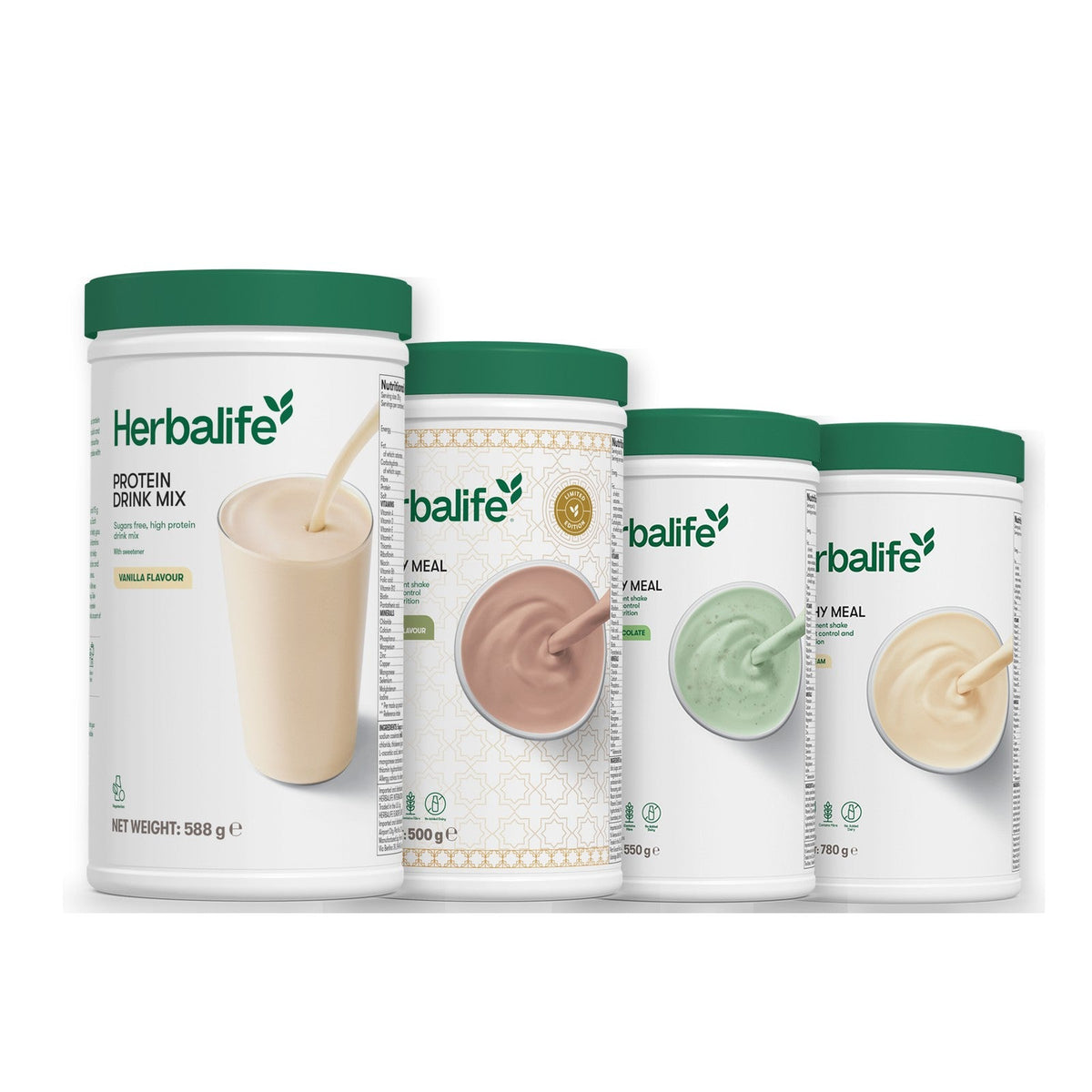 Formula 1 Dubai Style Chocolate shake tub with two chosen flavours and Protein Drink Mix vanilla tub, Mint Chocolate / Vanilla (Large 780g)