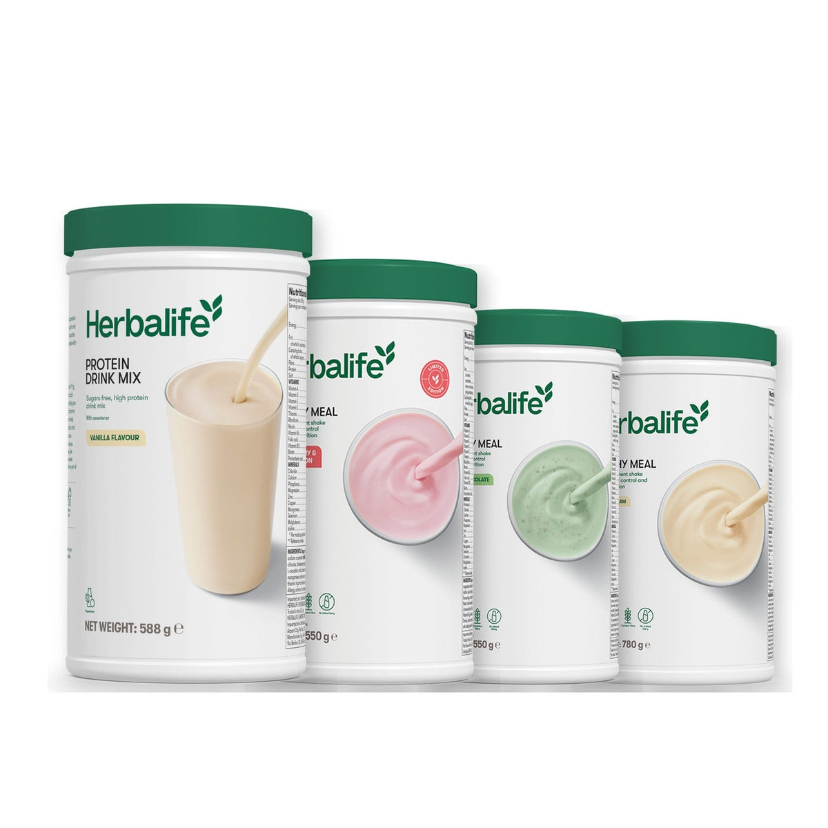 Formula 1 Strawberry Watermelon shake tub with two chosen flavours and Protein Drink Mix vanilla tub, Mint Chocolate / Vanilla (Large 780g)