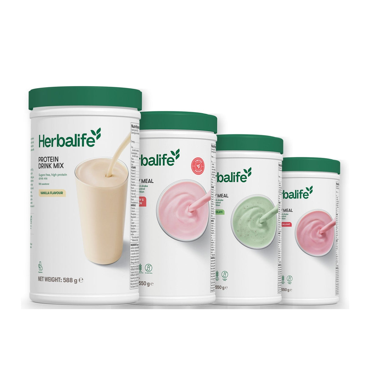Formula 1 Strawberry Watermelon shake tub with two chosen flavours and Protein Drink Mix vanilla tub, Mint Chocolate / Strawberry