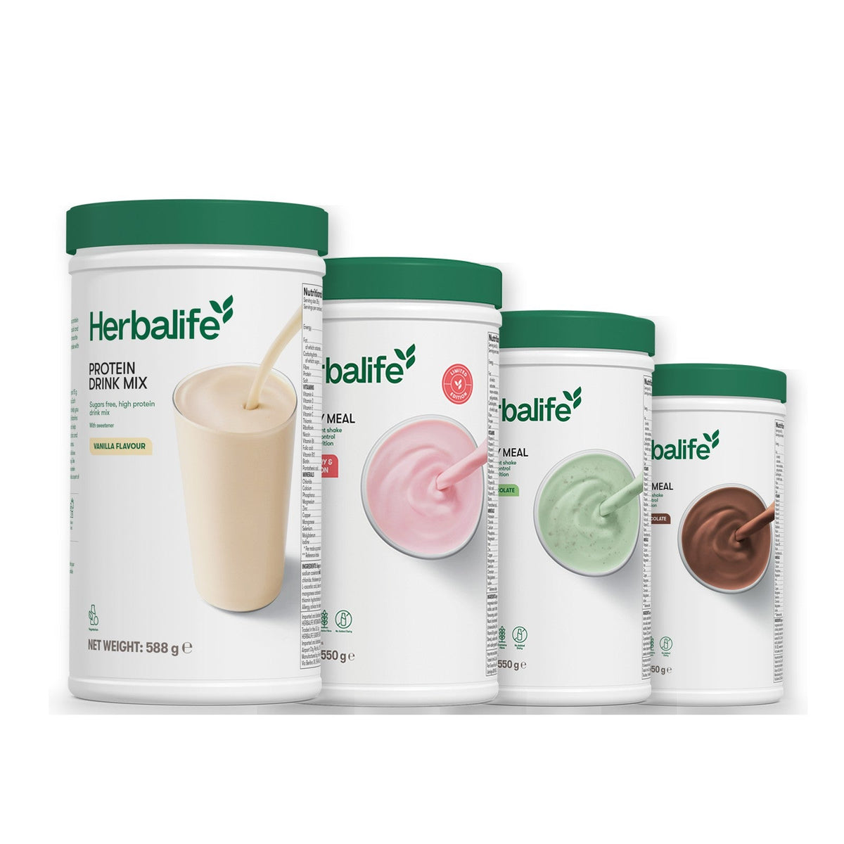 Formula 1 Strawberry Watermelon shake tub with two chosen flavours and Protein Drink Mix vanilla tub, Mint Chocolate / Chocolate