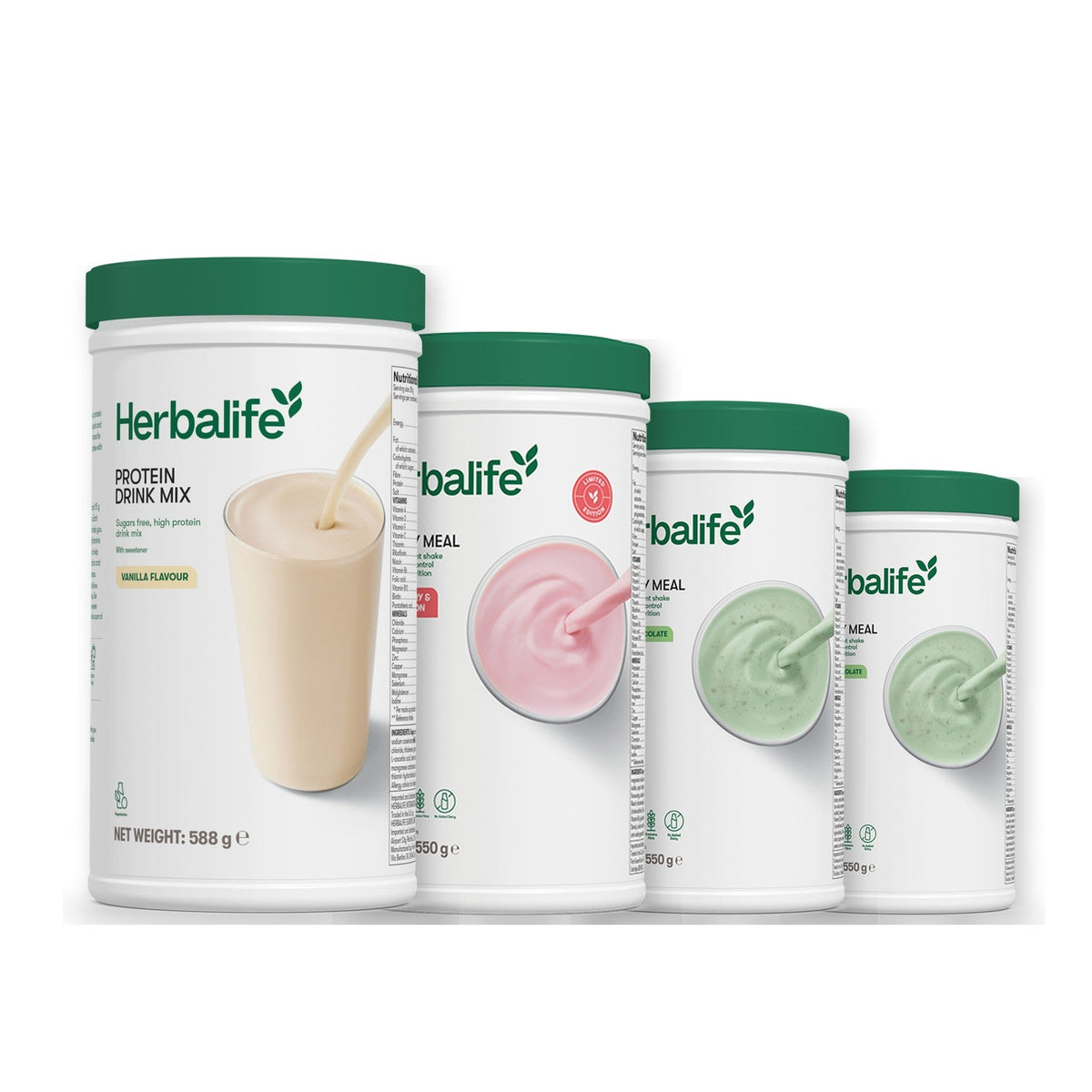 Formula 1 Strawberry Watermelon shake tub with two chosen flavours and Protein Drink Mix vanilla tub, Mint Chocolate / Mint Chocolate