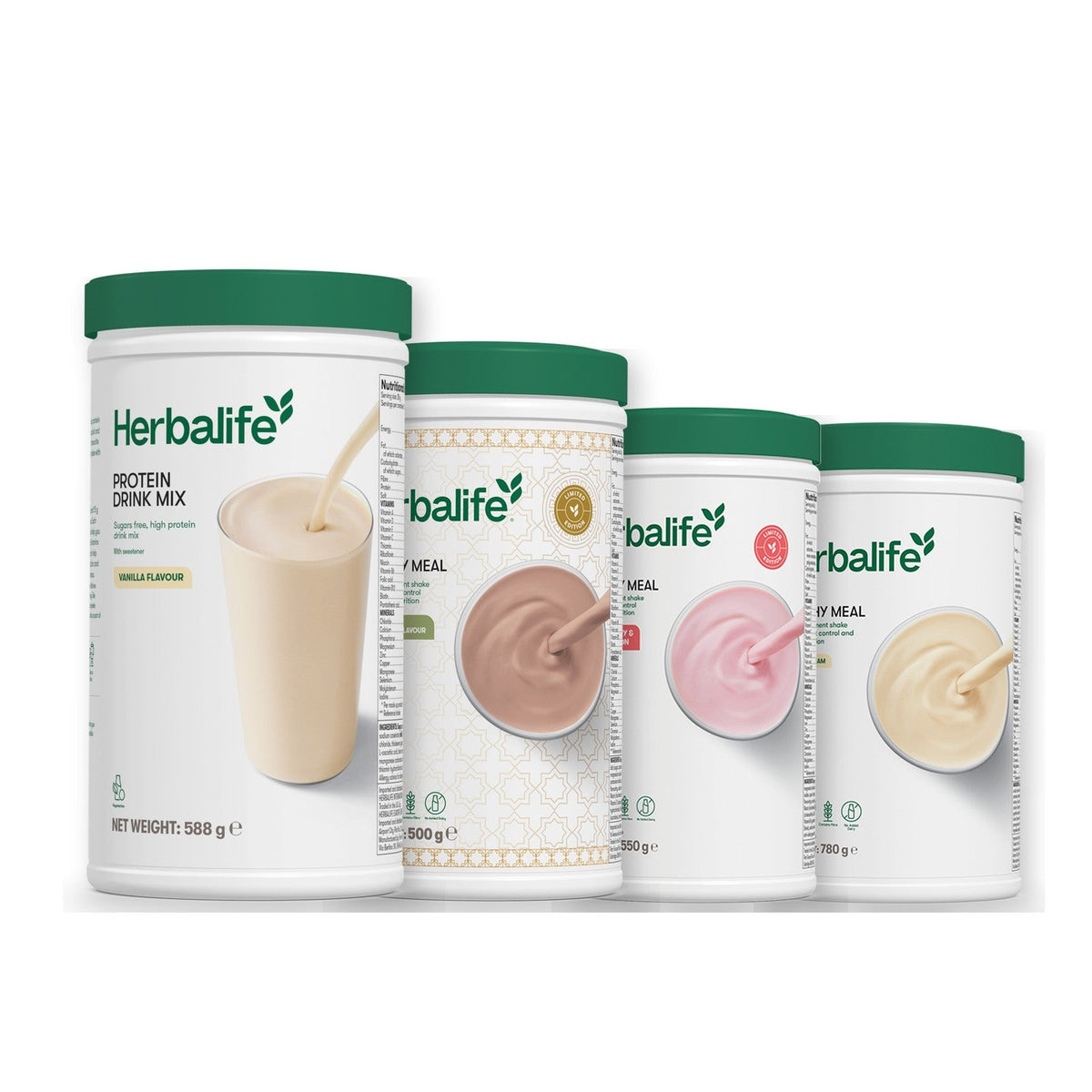 Formula 1 Dubai Style Chocolate shake tub with two chosen flavours and Protein Drink Mix vanilla tub, Strawberry Watermelon / Vanilla (Large 780g)