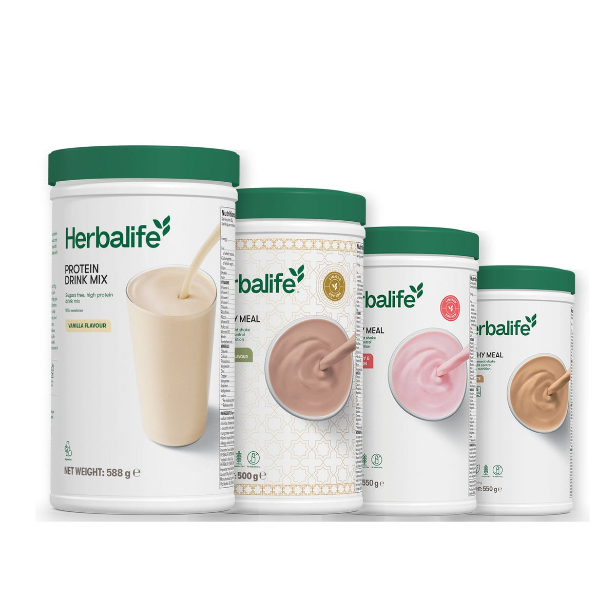 Formula 1 Dubai Style Chocolate shake tub with two chosen flavours and Protein Drink Mix vanilla tub, Strawberry Watermelon / Cafe Latte