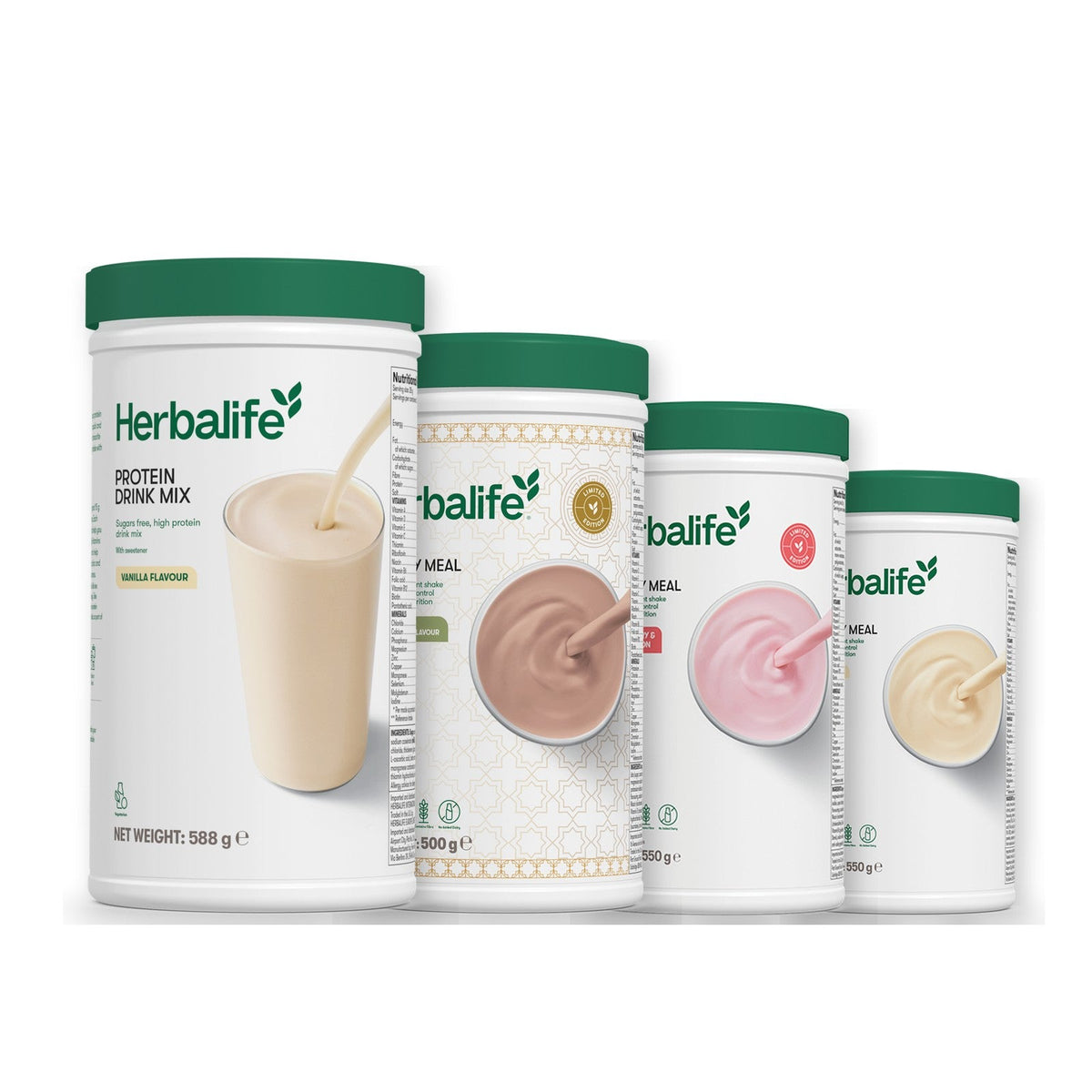 Formula 1 Dubai Style Chocolate shake tub with two chosen flavours and Protein Drink Mix vanilla tub, Strawberry Watermelon / Vanilla