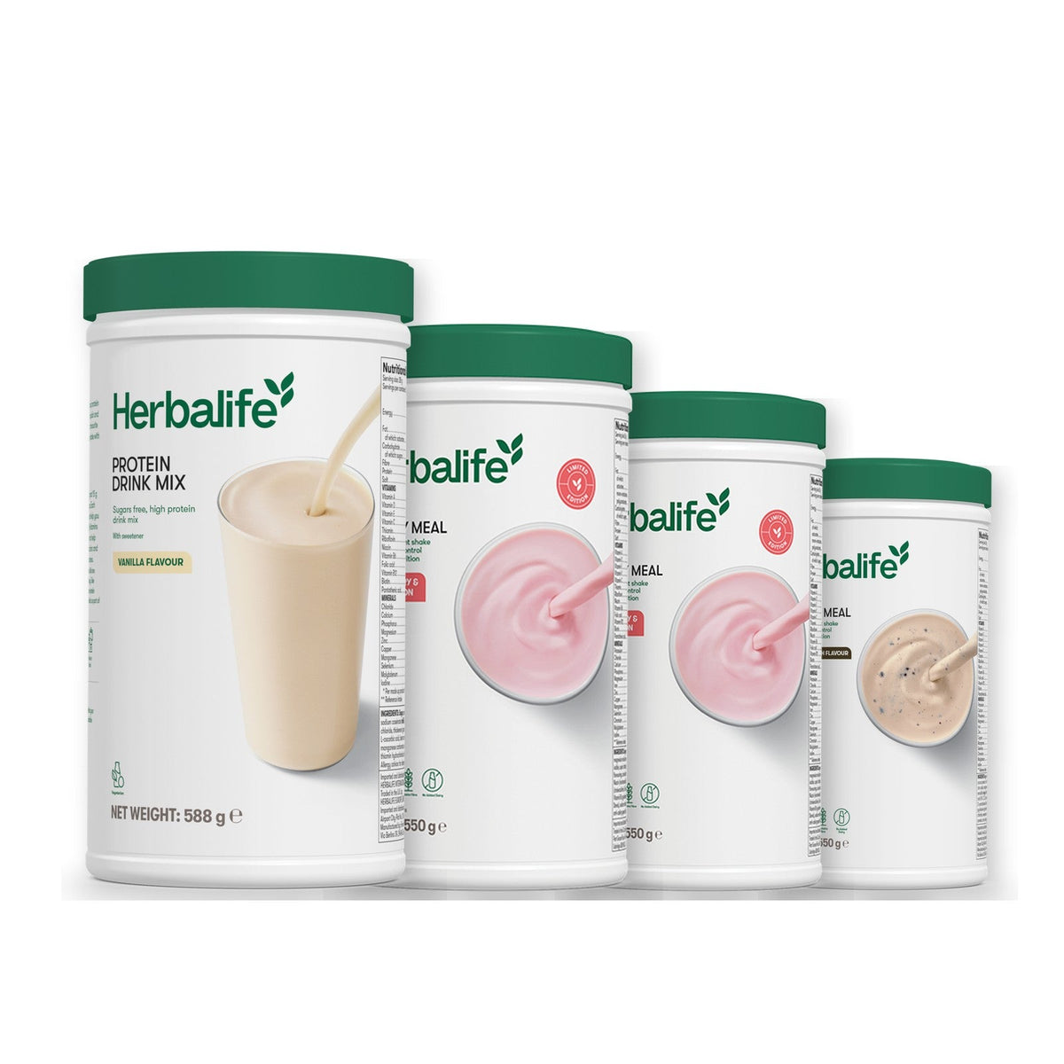 Formula 1 Strawberry Watermelon shake tub with two chosen flavours and Protein Drink Mix vanilla tub, Strawberry Watermelon / Cookie Crunch
