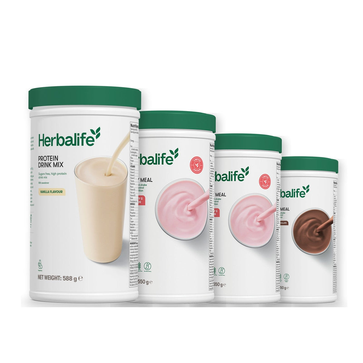 Formula 1 Strawberry Watermelon shake tub with two chosen flavours and Protein Drink Mix vanilla tub, Strawberry Watermelon / Chocolate