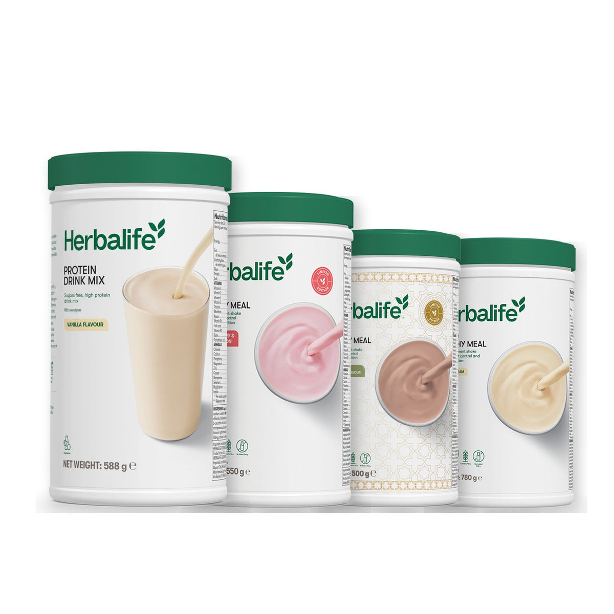 Formula 1 Strawberry Watermelon shake tub with two chosen flavours and Protein Drink Mix vanilla tub, Dubai Style Chocolate / Vanilla (Large 780g)