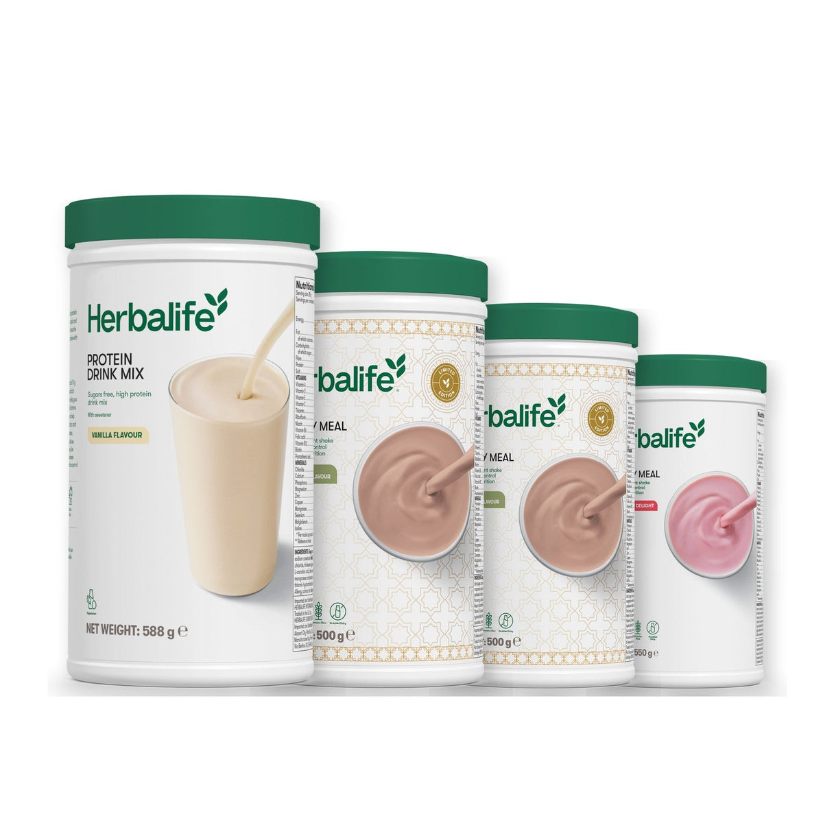 Formula 1 Dubai Style Chocolate shake tub with two chosen flavours and Protein Drink Mix vanilla tub, Dubai Style Chocolate / Strawberry