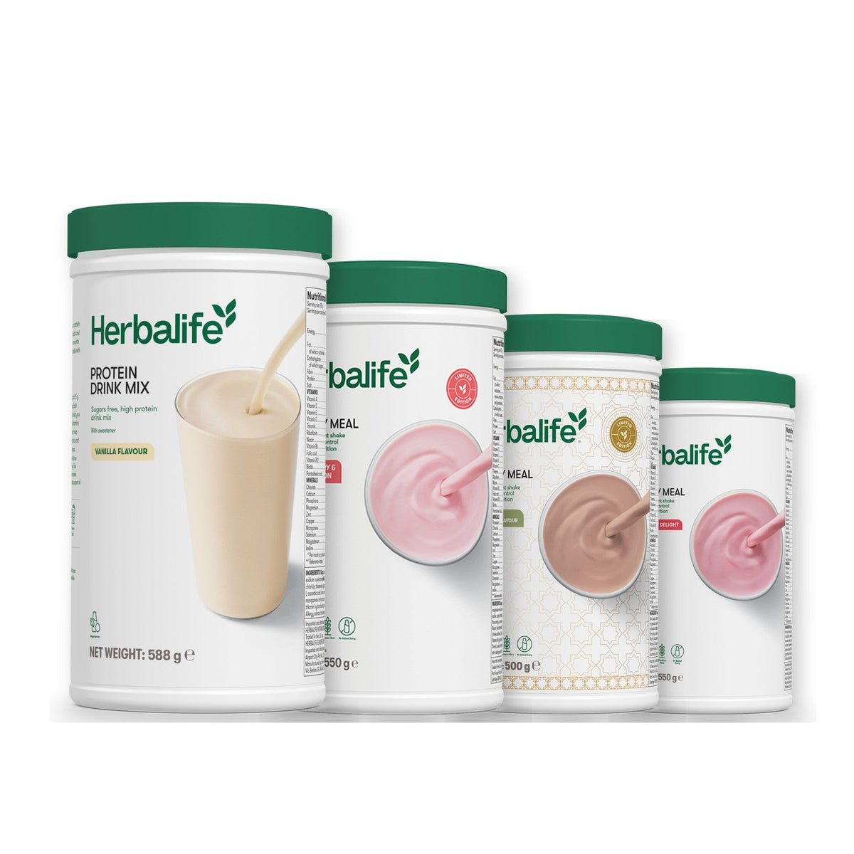 Formula 1 Strawberry Watermelon shake tub with two chosen flavours and Protein Drink Mix vanilla tub, Dubai Style Chocolate / Strawberry
