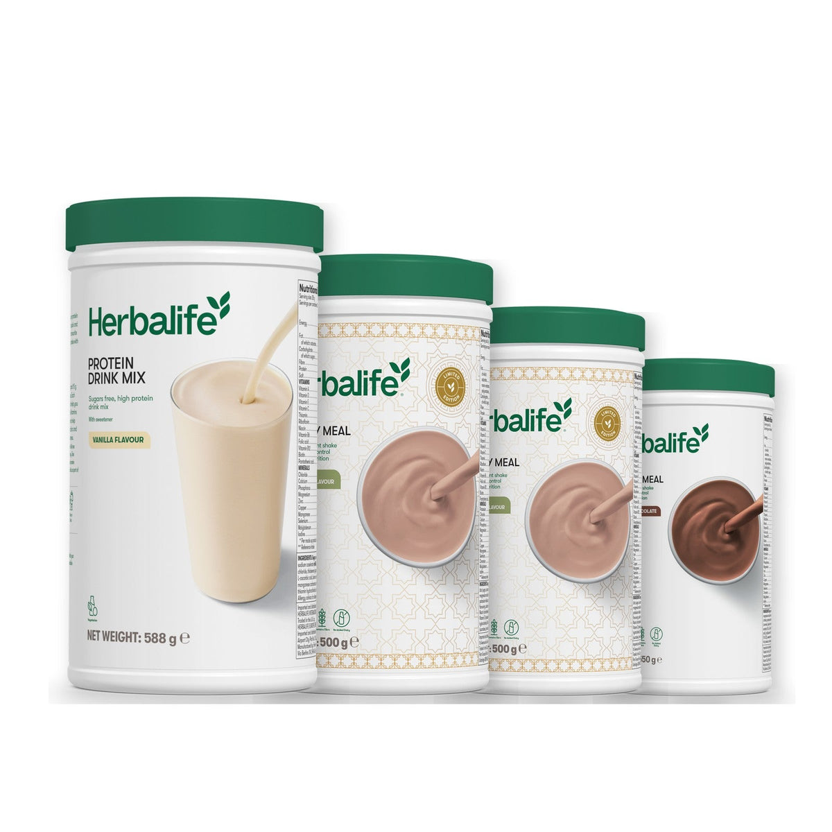 Formula 1 Dubai Style Chocolate shake tub with two chosen flavours and Protein Drink Mix vanilla tub, Dubai Style Chocolate / Chocolate