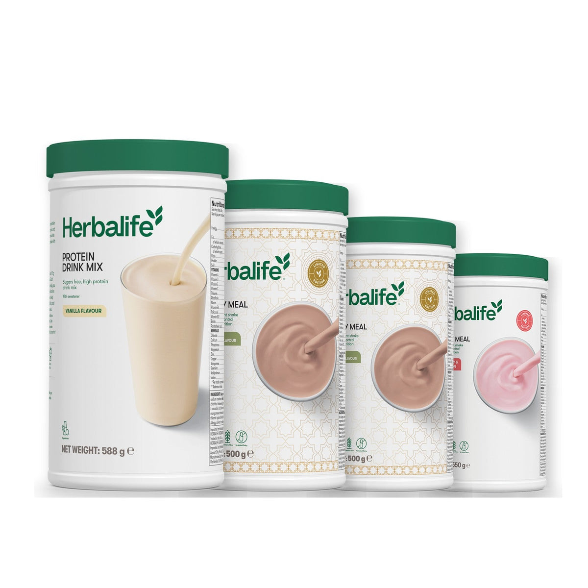 Formula 1 Dubai Style Chocolate shake tub with two chosen flavours and Protein Drink Mix vanilla tub, Dubai Style Chocolate / Strawberry Watermelon